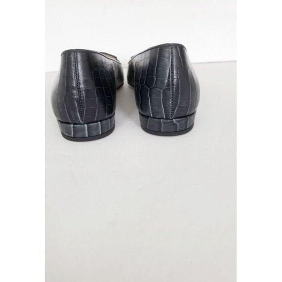 J CREW SIZE 10 CROC EMBOSSED LEATHER LOAFERS k0803 - Picture 3 of 3